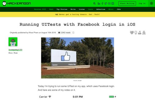 
                            5. Running UITests with Facebook login in iOS – Hacker Noon