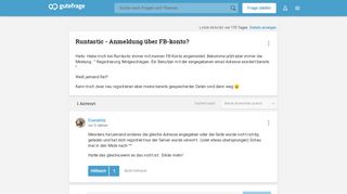 
                            10. Runtastic - Anmeldung über FB-konto? (App) - Gutefrage