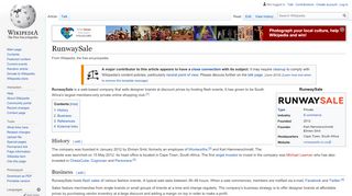 
                            6. RunwaySale - Wikipedia