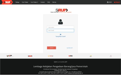 
                            1. RUP - Form Login - SiRUP - LKPP