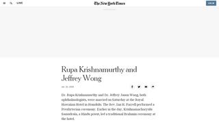 
                            9. Rupa Krishnamurthy and Jeffrey Wong - The New York Times