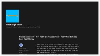 
                            9. Rupeeinbox.com :- Get Rs.50 On Registration + Rs.50 Per Referral ...