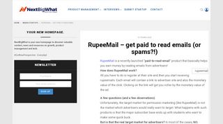 
                            10. RupeeMail - earn money by reading emails (or spams?!)