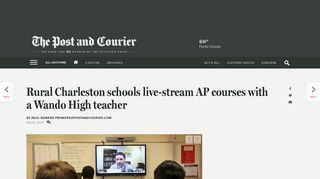 
                            7. Rural Charleston schools live-stream AP courses with a Wando High ...