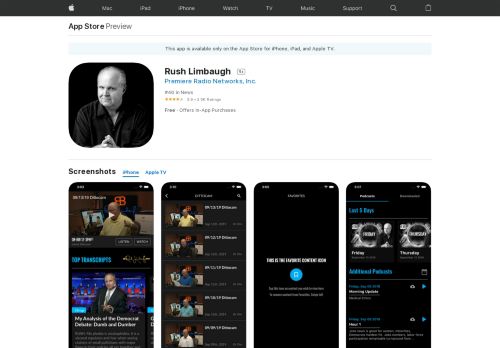 
                            9. Rush Limbaugh on the App Store - iTunes - Apple