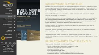 
                            4. Rush Rewards Players Club - Rivers Casino