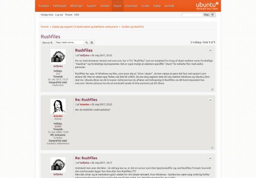 
                            11. Rushfiles - Ubuntu Danmark support