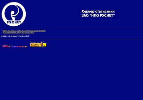 
                            3. RUSnet Statistics server - Neva.ru