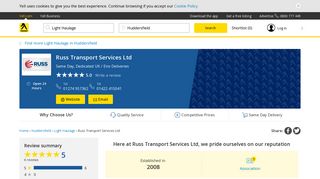 
                            12. Russ Transport Services Ltd | Light Haulage - Yell