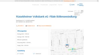 
                            6. Rüsselsheimer Volksbank eG -Filiale Böllenseesiedlung ...