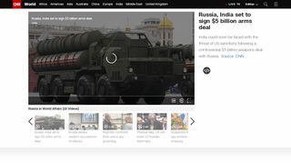 
                            12. Russia, India set to sign $5 billion arms deal - CNN Video - CNN.com