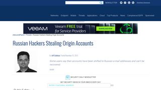 
                            7. Russian Hackers Stealing Origin Accounts - eSecurity Planet