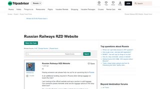 
                            11. Russian Railways RZD Website - Russia Forum - TripAdvisor