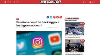 
                            4. Russians could be hacking your Instagram account - New York Post