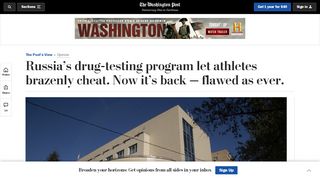 
                            9. Russia's drug-testing program let athletes brazenly cheat. Now it's back