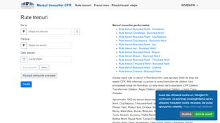 
                            11. Rute - Mersul trenurilor CFR