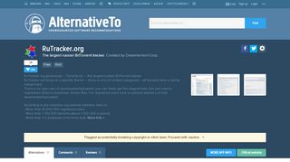 
                            9. RuTracker.org Alternatives and Similar Websites and Apps ...