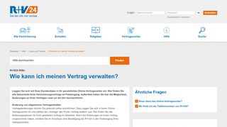 
                            13. R+V24 HILFE: Wie kann ich meinen Vertrag verwalten?