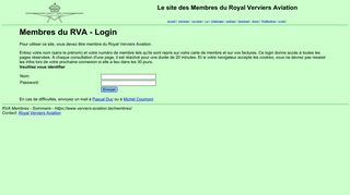 
                            5. RVA Membres - Sommaire - Royal Verviers Aviation