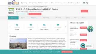 
                            7. R.V.R & J.C. College of Engineering (RVR), Guntur - 2019 Admission ...