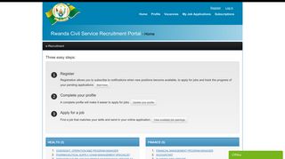 
                            2. Rwanda Civil Service Recruitment Portal