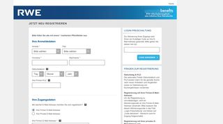 
                            3. RWE | Registrierung