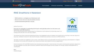 
                            5. RWE SmartHome in Nederland | SmartHomeSupply