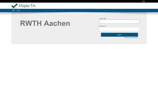 
                            7. RWTH Aachen - Login