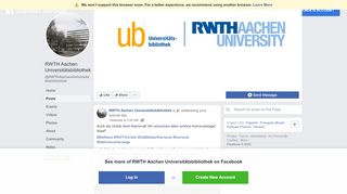 
                            3. RWTH Aachen Universitätsbibliothek - Posts | Facebook