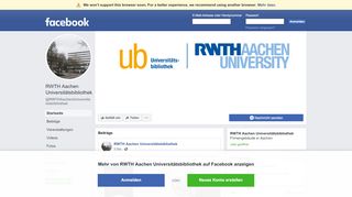
                            2. RWTH Aachen Universitätsbibliothek - Startseite | Facebook