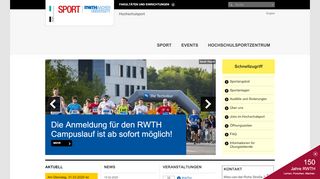
                            1. RWTH AACHEN UNIVERSITY Hochschulsport - Deutsch