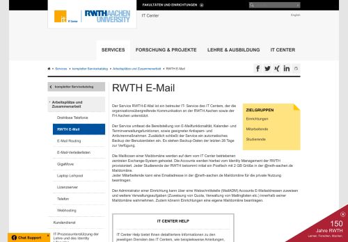 
                            3. RWTH E-Mail - RWTH AACHEN UNIVERSITY IT Center - Deutsch