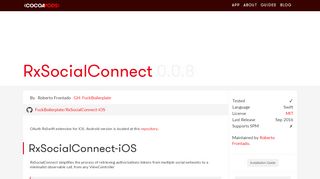 
                            7. RxSocialConnect-iOS - CocoaPods