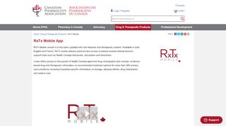 
                            3. RxTx Mobile - English - Canadian Pharmacists Association