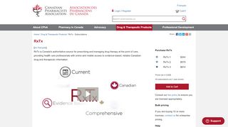 
                            5. RxTx - Subscriptions - English - Canadian Pharmacists Association