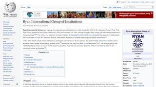 
                            11. Ryan International Group of Institutions - Wikipedia