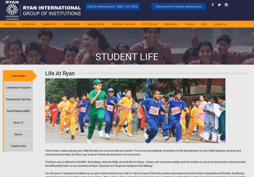 
                            6. Ryan International School - Student Life