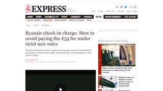 
                            12. Ryanair check-in charge: How to avoid paying the £55 fee under strict ...
