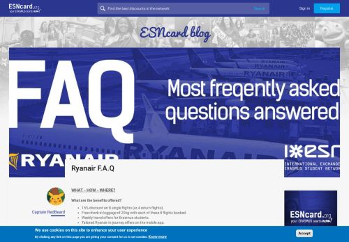 
                            10. Ryanair F.A.Q | ESNcard