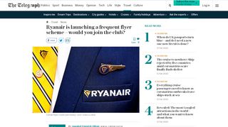 
                            7. Ryanair is launching a frequent flyer scheme – would you join the club?