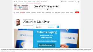 
                            4. Ryanair-Kommentar: Absurdes Manöver - FAZ