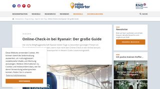 
                            6. Ryanair Online Check-in: Der große Guide reisereporter.de