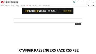 
                            13. Ryanair passengers face £55 fee if they forget to check-in online ...