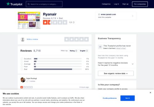 
                            9. Ryanair Reviews | Read Customer Service Reviews of www.ryanair.com