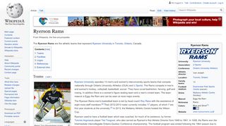 
                            8. Ryerson Rams - Wikipedia