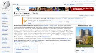 
                            8. Ryerson University Library - Wikipedia