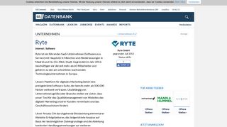 
                            10. Ryte - Unternehmensprofil | Gründerszene