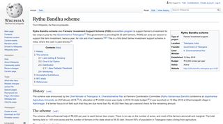 
                            5. Rythu Bandhu scheme - Wikipedia