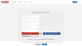 
                            3. Ryzer - Sign up for your FREE Account