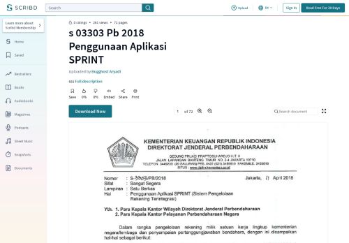 
                            9. s 03303 Pb 2018 Penggunaan Aplikasi SPRINT - Scribd